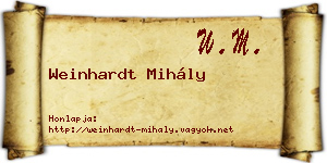 Weinhardt Mihály névjegykártya
