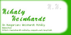 mihaly weinhardt business card