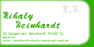 mihaly weinhardt business card